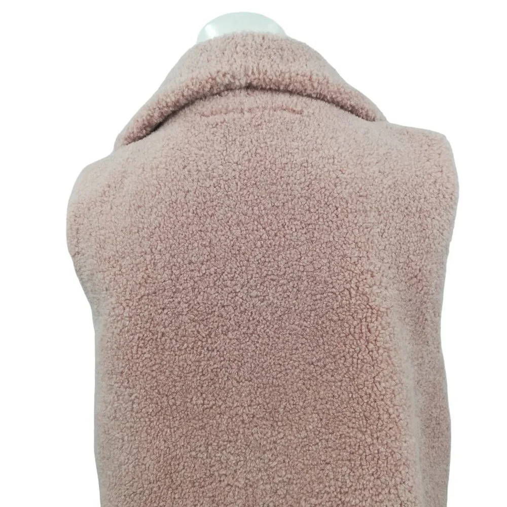 Norla Canada Anthropologie Rhodes Sherpa Pink Vest Size S/M Pockets Anthro